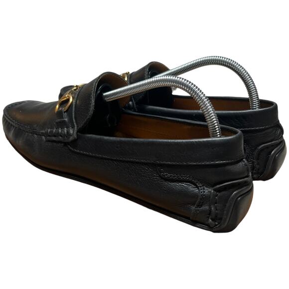 MERCANTI FIORENTINI Horse Bit Relax Men 9M Black Leather Driving Loafers Shoes - Picture 3 of 14